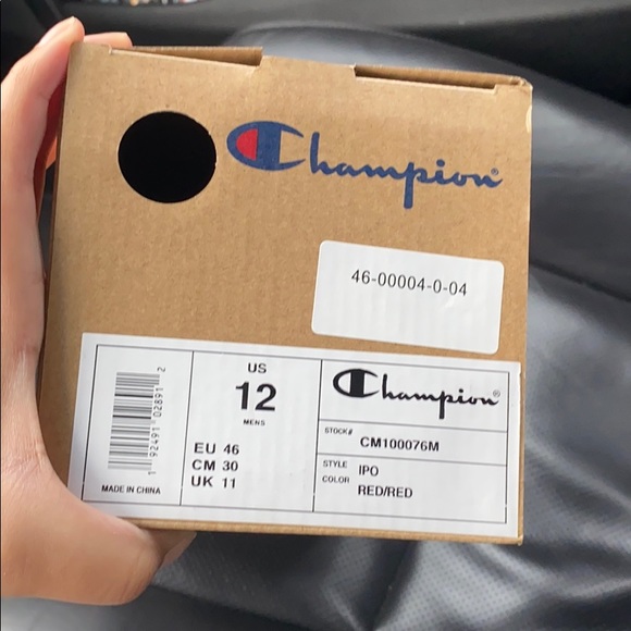 Men's size 12 Champion red slides - Picture 2 of 6